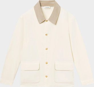 Frame Denim Men & apos;s Corduroy-Collar Canvas Shirt Jacket