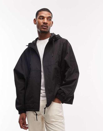 Asos StormMAX - Giacca sportiva impermeabile nera con cappuccio-Nero