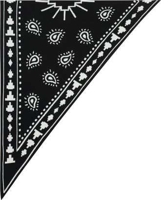 Marcelo Burlon Bandana Wollen Mix Sjaal - Heren - Wintersjaals - Zwart - ONE Size - Wol - Accessoires