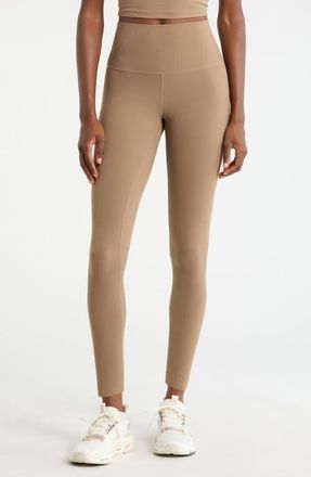 Lord & Taylor Ribbed Leggings in Caribou at Nordstrom, Size X-Small