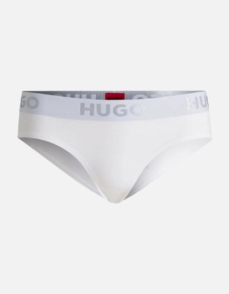 HUGO BOSS Womens Sporty Logo Briefs - White - Size: 2XL