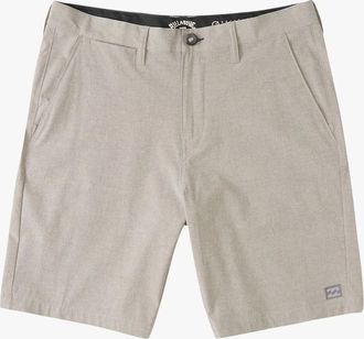 Billabong Mens Billabong Crossfire Mid Hybrid Shorts Gray Flat Front Performance RED839