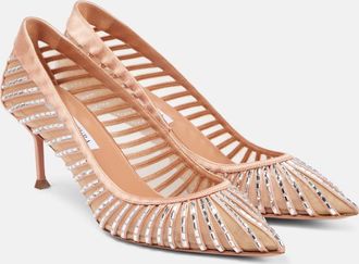 Aquazzura Pumps Passions Crystal 65 in raso