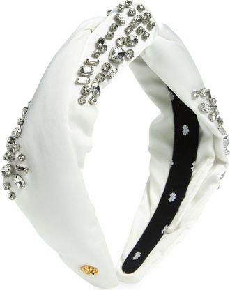 Lele Sadoughi Marlene Crystal Knotted Headband in April Diamond at Nordstrom