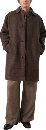 Universal Works Cappotto Stan in misto lana tweed - - Coats - Uomo - Marrone - L