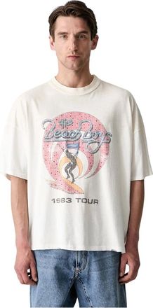 Represent Represent, Tops, Heren, Beige, 2Xl, Katoen, Beach Boys Tour T-Shirt