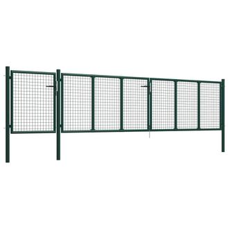 Berkfield Home Garden Gate Steel 500x100 cm Green