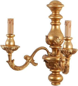 Biscottini International Applique shabby 37x37x20 cm Applique da parete interno shabby Lampada vintage Applique da parete interno stile barocco