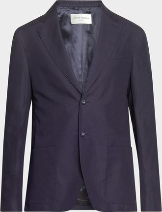 Officine G&eacute;n&eacute;rale Men & apos;s Michel Piedye Single-Breasted Blazer