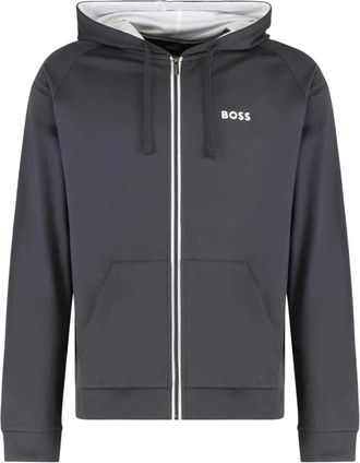 HUGO BOSS Zip-Through Hoodie - Heren - Vesten met rits - Grijs - XL - Hoodies & sweatvesten