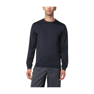 Roberto Collina Truien & Vesten, Heren, Grijs, 2Xl, Grijze Sweater Maglia Girocollo