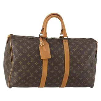 Louis Vuitton Vintage, unisex, Bruin, ONE Size, Pre-owned Canvas Weekendtas