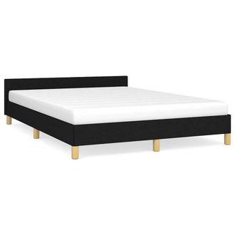 Berkfield Home Bed Frame with Headboard Black 180x200cm Super King Fabric
