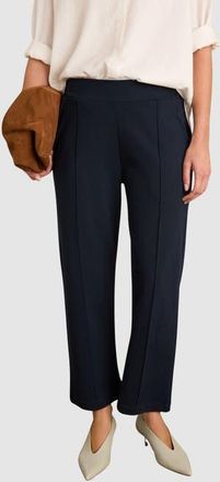 Baukjen Ebru Ponte Straight Leg Crop Trousers in Classic Navy at Nordstrom, Size 12