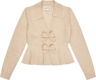 Munthe Cardigan Ovilla in Maglia - - Knitwear - Donna - Beige - XL