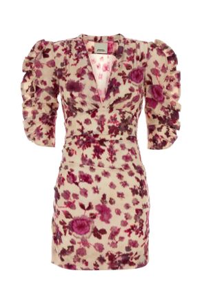 Isabel Marant Isabel Marant Printed Stretch Silk Doris Mini Dress