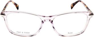Rag & Bone Ladies Pink Rectangular Eyeglass Frames RNB3031