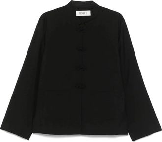 R&oacute;he Toggle Jacket - Dames - Zomerjassen - Zwart - XS - Wol - Jassen