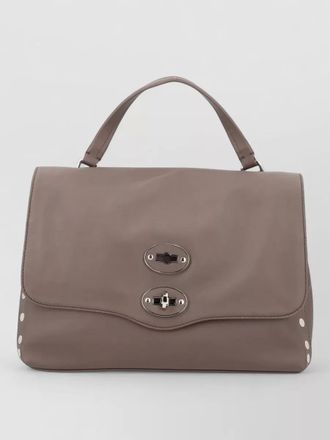 Zanellato small shoulder bag top handle studs strap