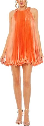Mac Duggal Pleated Halter Neck Flowy Mini Dress