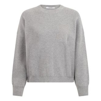 PESERICO Truien & Vesten, Dames, Grijs, XS, Wol, Trui met ronde hals