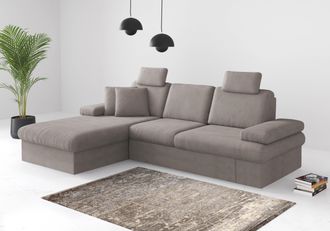 Sit&more Ecksofa »Moreno L-Form, B: 247 cm« mit Armteilverstellung, optional Bettfunktion