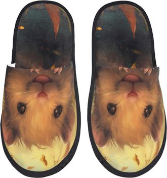 Generic Cute Sunflower Guinea Pig Men Women House Slippers Warm House Shoes Non-Slip Slippers For Indoor Outdoor Bedroom M