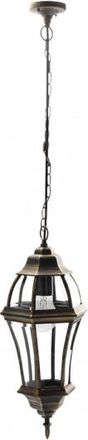 Fabrilamp Fabrilamp - Colgante Exterior Aluminio Becrux 1xe27 Neg/oro Regx24x24 Cm Ip44