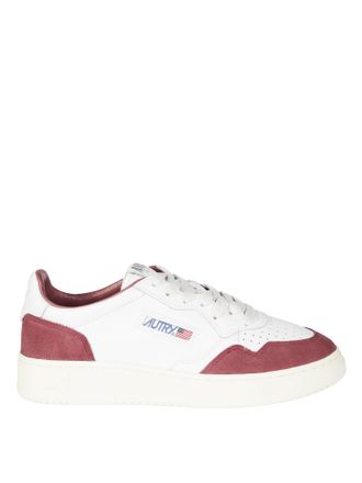 Autry White Medalist Low Leather Suede Sneakers