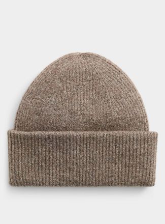 Upfront Company Mens Wide-cuff plush ribbed Tuque Hat