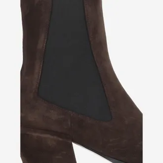 PARIS TEXAS Womens Ankle Boots Bettina 50 Chocolate Calf Suede (bos Taurus) Leather