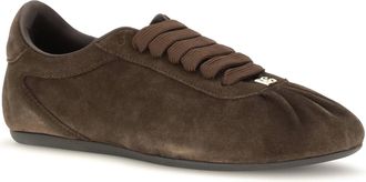 Dolce & Gabbana Womens Low-Top Suede Sneakers Ebano 1 Upper: Suede; Sole: Rubber