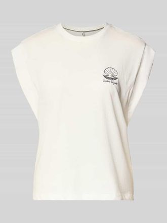 Only Regular Fit T-Shirt aus reiner Baumwolle Modell SHELINA in Offwhite, Gr&ouml;&szlig;e XL