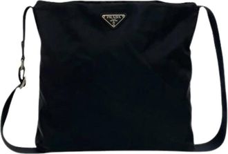 Prada Pre-owned Vintage Pochette Schoudertas - Dames - Vintage Schoudertas - Zwart - ONE Size - Leer - Vintage