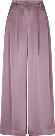 Dante6 Onique Wijde Pijpen Broek - Dames - Broeken - Paars - Maat: XL Satijn