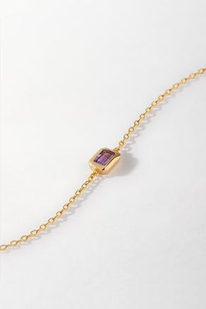 Edge of Ember Deco Birthstone Bracelet in Amethyst (February) at Nordstrom, Size 6.5