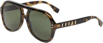 Fendi Five Sisters Aviator Zonnebril - unisex - Zonnebrillen - Bruin - 56 MM - Accessoires