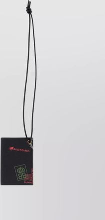 Balenciaga leather passport card holder keyring
