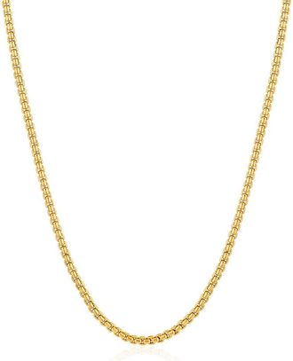 Crislu Layer Up Rounded Box Chain Necklace in 18Kt Yellow Gold /Clear Stone at Nordstrom, Size 16 In