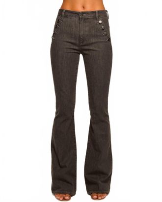 Ramy Brook Helena High-Rise Flare Jean In Grey Wash