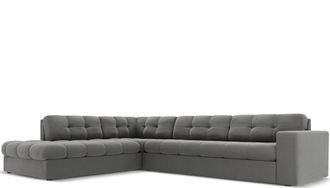 CXL by Christian Lacroix 5-Sitzer Designer Ecksofa Yohan mit Eckteil links - Samtbezug