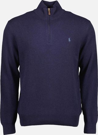 Ralph Lauren Mens Merino Wool Quarter Zip Jumper - Navy - Size: 42