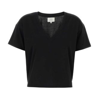 Loulou Studio T-Shirts, female, Black, Size: XS Faaa LDS V Neck T-Shirt