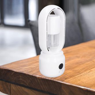Infinite Ventilador De Mesa Sin Eje Con Humidificador, Tres Velocidades, Bater&iacute;a De 4000 Mah, Funcionamiento Silencioso, Modelo De Mesa De Abs De 349 Mm