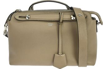 Fendi By The Way Satchel Leather Beige Leather Handbag (Pre-Owned)