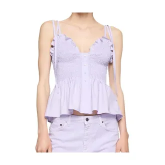 Dondup Sleeveless Tops, female, Purple, Size: M Blusa