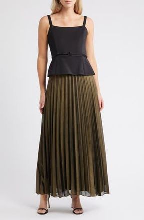 Julia Jordan Mixed Media Dress in Black Multi at Nordstrom Rack, Size 16