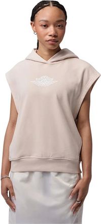 Nike Jordan Jordan Flight Fleece Hoodie met korte mouwen - Dames - Sport - Beige - Maat: XS Fleece