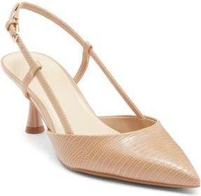 Nine West Rowen Slingback Pump in Tan Lizard at Nordstrom Rack, Size 10.5