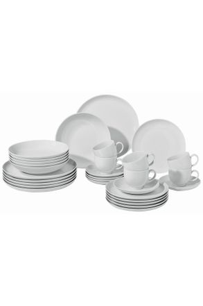 SELTMANN WEIDEN Kombiservice, Wei&szlig;, Keramik, 30-teilig, Made in Germany, Geschirr, Geschirrsets, Kombiservice